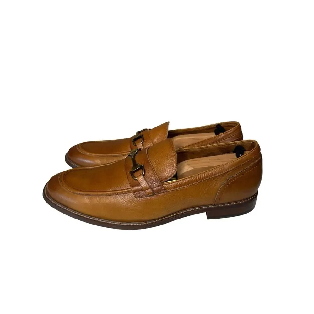 Aldo NEW Cognac Schegerflex Horsebit Leather Loafers Men’s Size 13 Brown